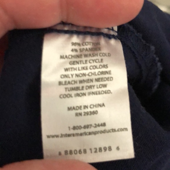 dip Navy white cropped pants Women's 16 ankle chino capri casual trousers summer - Picture 10 of 11